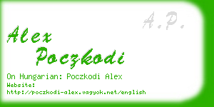 alex poczkodi business card